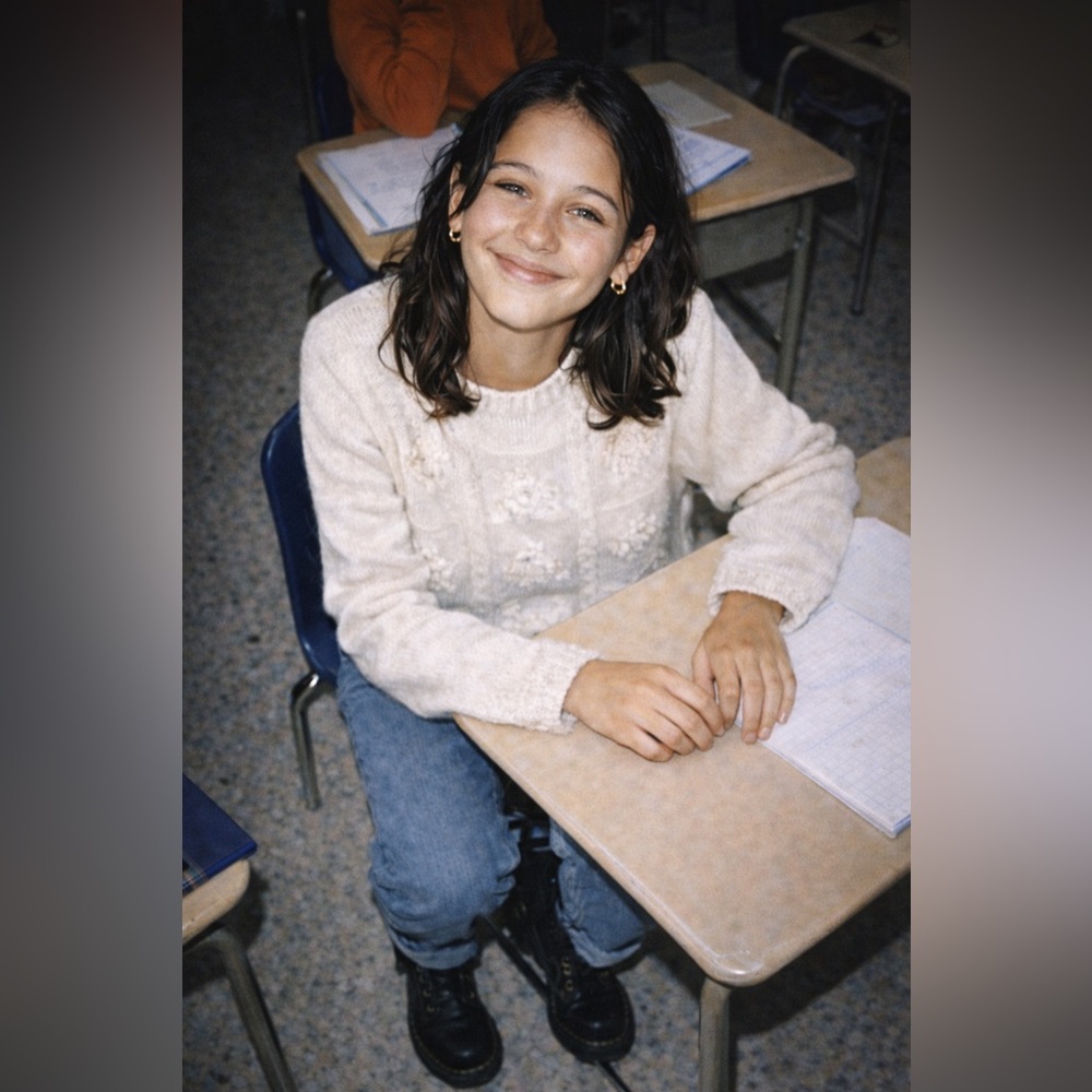90s cream sweater